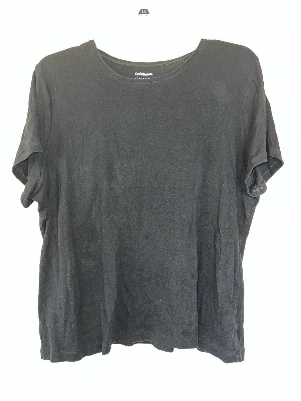 Women's Classic Black Crewneck Tee